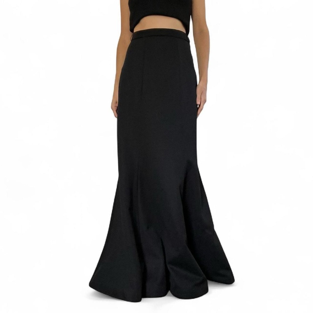 Vintage black formal long maxi skirt